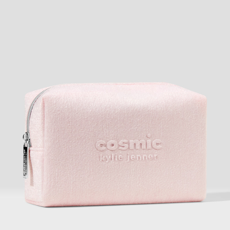 Cosmic Pink Velvet Makeup Bag